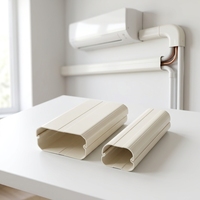 Kit de pièces détachées pour climatiseur, gaines en PVC, couvre-tuyaux de climatisation, ensemble de couvre-lignes, dissimulation de climatiseur