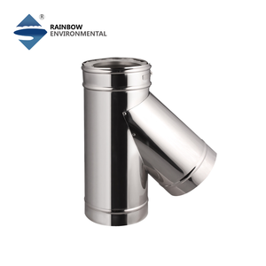 Système de cheminée en acier inoxydable à double raccordement de 5/6 pouces avec certification CE et protection contre la pluie pour poêles à <span class=keywords><strong>bois</strong></span>, à mazout et à gaz - Product Image 4