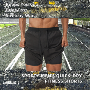 กางเกงขาสั้นกีฬาผู้ชายเอวกลางแบบสปอร์ตเนื้อผ้าทึบ ซับในบาง กันน้ำ ระบายอากาศ แห้งเร็ว ยืดหยุ่น - Product Image 2
