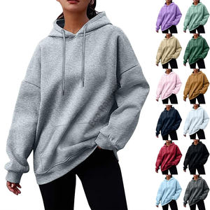 Sudadera de punto con capucha para mujer 300g venta al por mayor Jersey pesado personalizado Unisex sudaderas con capucha de gran tamaño bordadas de invierno - Product Image 5