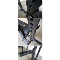 Rack de Sentadillas Comercial de Metal con Marco Completo para Gimnasio en Casa, Soporte Múltiple para Poleas, Barra de Dominadas, Barra de Levantamiento de Pesas, Carga Máxima de 350 KG, para Ejercicios con Peso Corporal