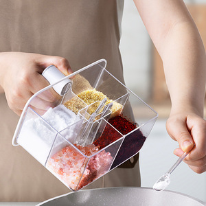 Spice Storage Box Wall Mounted Airtight Moisture Proof Multi Compartment Condiment Container For Kitchen Use Size M - Product Image 2