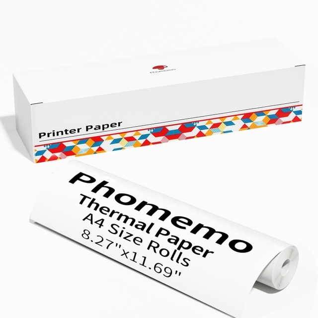 Cheap Wholesale A4 Thermal Paper for Phomemo M08F/TP81 1 Roll Printing Papers With Printer Holder