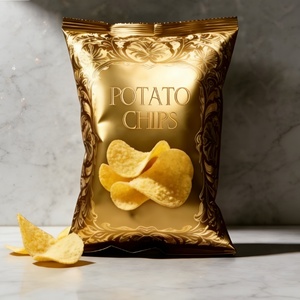 Custom Printed Aluminum Foil Packaging Custom Back <b>sealed</b> Plastic Ramadan Snack Puffed Food Potato Plantain Chips Packaging <b>Bags</b> - Product Image 1
