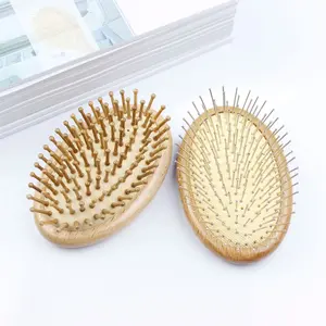 Beech oval handleless air cushion comb for scalp massage air bag comb for hair care and conditioning mini small comb