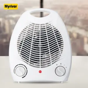 Myriver pequeno aquecedor elétrico portátil, mini ventilador aquecedor para casa, quarto de casa, 1000w/2000w, fácil de funcionar, de plástico