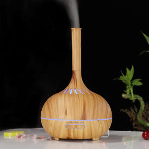 เครื่องกระจายกลิ่นอโรมาลายไม้ 400 มล. เครื่องเพิ่มความชื้นพร้อมไฟ LED สำหรับใช้ในบ้าน เครื่องกระจายกลิ่นน้ำมันหอมระเหย - Product Image 4