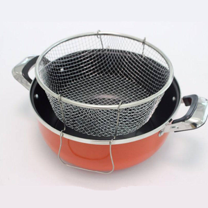 Olla Antiadherente 3 en 1 de Source Factory con Cesta para Freír y Tapa de Vidrio, Apta para Freír, Hervir y Cocinar al Vapor, Compatible con Inducción - Product Image 3