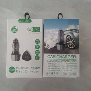 2026 New Trending High Quality 52.5W Dual Port Type C Car Charger QC3.0 22.5W PPS Fast USB-C Car Charger With Atmosphere <b>Light</b> - Product Image 2