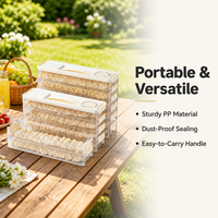 Boîte de rangement étroite Lucky pour raviolis dans la porte latérale du réfrigérateur/congélateur, seau de conservation en plastique de qualité alimentaire