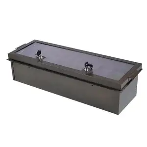 YH Double Layer Black Gold Undivided Bottom Storage Chips Box With Two Safety Lock