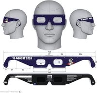 Lunettes pour éclipse solaire certifiées ISO 12312-2 et conformes CE ISO, lunettes d'éclipse solaire en papier avec œuvre d'art personnalisée, fabricant