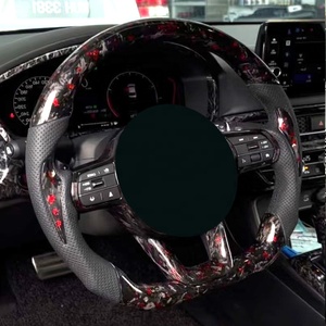 Volante de Carreras con Bandeja para Volante de Fibra de Carbono Forjada, Control Universal para Honda <span class=keywords><strong>CRV</strong></span> - Product Image 3