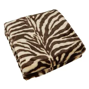 Venta al por mayor personalizada Animal Print Knitted Throw Coral Fleece Blanket Cheap Soft Winter