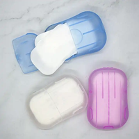 Boîte de savon en feuilles de plastique, conteneur de papier moussant pour lavage des mains, boîtes jetables de voyage