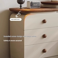 Table de maquillage moderne en chêne massif de style français avec éclairage LED réglable pour appartement, hôtel, chambre à coucher
