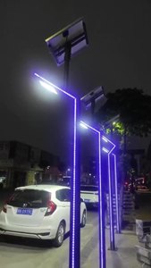 Lampadaire LED Solaire à Panneau Solaire, Corps en Fer, IP66, Blanc Chaud Doux 2700K, Détecteur de Mouvement, Garantie 10 Ans, Éclairage Routier - Product Image 4