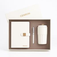 Kit de Regalo de Taza de Viaje, Bolígrafo y Cuaderno de Acero Inoxidable con Logotipo Personalizado |   Caja de Regalo para Empaque |   Regalos de fin de año para el reconocimiento de clientes