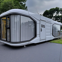 Casa Cápsula Prefabricada de Hormigón con Estructura de Acero, Diseño Francés Moderno, Tamaño y Color Personalizables, Espacio de Vivienda Pequeño para Hotel o Resort