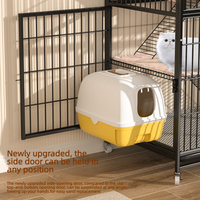 Cage à chat pliable en fer, simple, pour extérieur, à trois niveaux, type villa, abri, niche, structure d'escalade