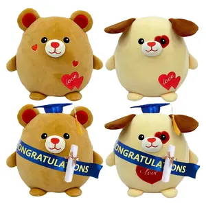 Wholesale Soft Plush Toys With Grad Hat Custom Cute Graduation Teddy Bear Plush Toys