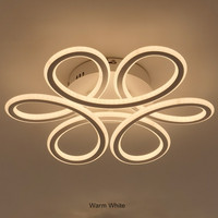 Lustre de plafond moderne en métal, motif nœud chinois, 50 cm, 2.4G, dimmable, pour salon et chambre, lumière LED 80W