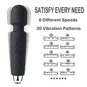 Vibratore a Bacchetta per Massaggio Corporeo, Vibratore Vaginale AV con 20 Modalità di Vibrazione, Giocattoli Sessuali per Anale, Pene e Clitoride - Product Image 2