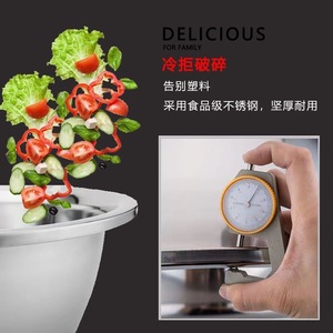 Stainless Steel Bowl 18-32Cm Deep Thickened Durable For Kitchen Cooking Salad Vegetable Washing - Product Image 1