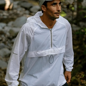 <b>Men's</b> <b>Lightweight</b> Hiking & Running Anorak Thin Breathable Zip-up Rain Windbreaker <b>Jacket</b> with Stand Collar Clothing Manufacturer - Product Image 1