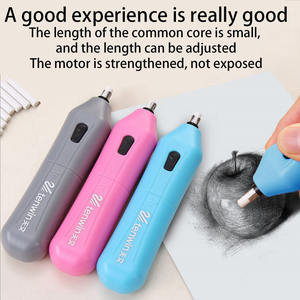 เครื่องเหลาดินสอพร้อมยางลบไฟฟ้าสำหรับเด็กใช้ในสำนักงานแบตเตอรี่ขนาด2 * AAA - Product Image 4