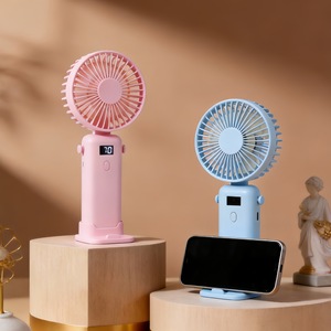 Ventilateur de cou portable Lingpan avec affichage numérique, alimentation par batterie 5W, commande par bouton pour utilisation en extérieur - Product Image 4