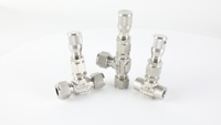 Vanne de régulation de débit de précision manuelle à filetage femelle 1/4'' NPT, en acier inoxydable SS316L, type aiguille, micro-dosage angulaire