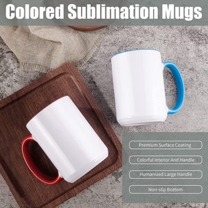 Tazze Colorate Personalizzabili <span class=keywords><strong>da</strong></span> 15 OZ, Tazza in <span class=keywords><strong>Ceramica</strong></span> Rivestita per Sublimazione, Regalo <span class=keywords><strong>Fai</strong></span>-<span class=keywords><strong>da</strong></span>-<span class=keywords><strong>Te</strong></span> Stampato - Product Image 4