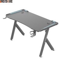 Tables de jeu réglables en hauteur Wquantum en carbone et bois, surface en mélamine, porte-gobelet, design en forme de Z, pour la maison, le bureau, utilisation portable