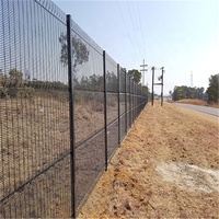 Valla antiescalada de alta seguridad 358, fácil instalación, superficie plana, recubierto de PVC, postes de valla de enrejado cuadrado para agricultura