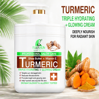 Crème hydratante triple hydratation éclatante au curcuma en vrac OIDM/OEM 1000 ml, enrichie en perles, biologique, anti-rides, pour soins de la peau africaine