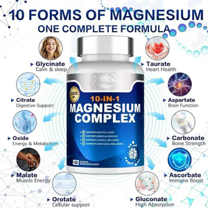 Cápsulas de Suplemento de Magnesio 10 en 1 para Apoyo del Sueño y de los Músculos - Product Image 1