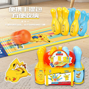 Juego de bolos para niños Pokmon, juguete de plástico para edades de 2 a 6 años, juego de interior con personajes de Pikachu y Eevee - Product Image 4
