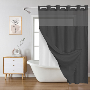 Luxury Hotel-Style White Waffle Design Waterproof OEKO-TEX Certified All-Season Hookless Shower <b>Curtain</b> New Release No Hook - Product Image 6