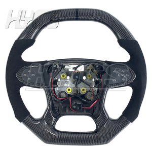 Volante Deportivo Personalizado de Fibra de Carbono y Gamuza para Silverado Tahoe Suburban Modelo 2014-2018 - Product Image 1