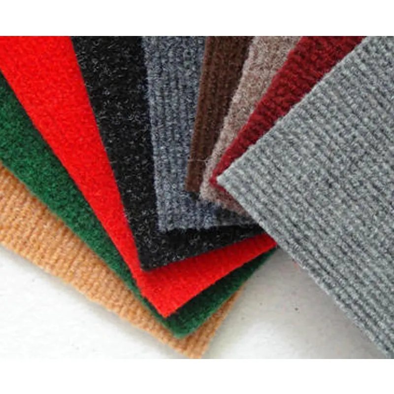 Needle punched colorful Nonwoven striped exhibition carpet