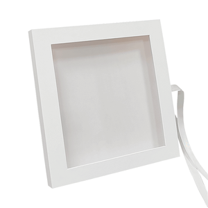 Luxury Custom Logo Rigid Cardboard Magnetic Closure <b>Square</b> Gift Packaging Flip Top Box With Clear PVC Lid Window - Product Image 4