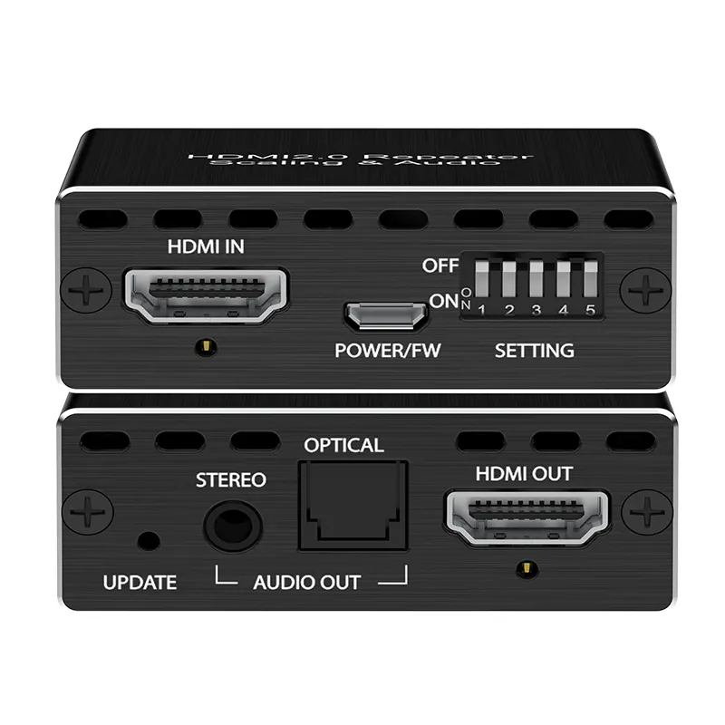 1X1 4K Hdmi2.0 Repeater Audio Extractor 8 Bit Hdr Scaler Uitgang Spdif Optocale Audio-Uitgang