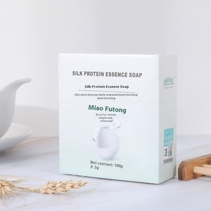 Jabón Artesanal Miaofutong de Leche de Cabra y Capullo de Seda con Ingredientes Herbales 100g para Limpieza Facial y de Manos - Product Image 3