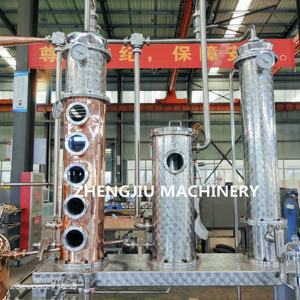 ZJ 100L 200L nouveau pot encore whisky distillation machine <span class=keywords><strong>prix</strong></span> bulle plaque encore cuivre alcool distillateur à vendre - Product Image 5