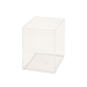 Porte-stylo carré en acrylique, Tube de rangement en plastique transparent pour papeterie, pour étudiants, organisation du bureau - Product Image 5