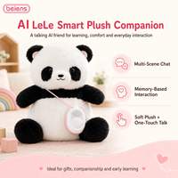 Peluche intelligente Beiens A1 AI LeLe Panda avec fonction de mémoire ChatGPT, assistant de croissance IA pour enfants, noir et marron, en polyester, cadeau