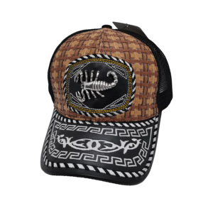 <span class=keywords><strong>Gorra</strong></span> <span class=keywords><strong>de</strong></span> Béisbol <span class=keywords><strong>de</strong></span> Malla Estilo Mexicano Étnico a la Moda con Logo Personalizado <span class=keywords><strong>de</strong></span> Metal 3D Tipo Western Trucker para Uso Casual al Aire Libre, Playa y Hip Hop - Product Image 5
