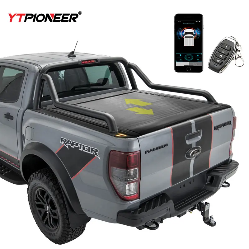 YTPIONEER produk diskon besar aluminium Aloi, penutup kotak Pickup 2023 dapat ditarik untuk Ford 150 5,8ft