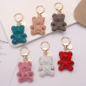 Luxury Bling Crystal mini orsacchiotto <span class=keywords><strong>portachiavi</strong></span> <span class=keywords><strong>portachiavi</strong></span> auto accessorio ciondolo scintillante con strass orsacchiotto <span class=keywords><strong>portachiavi</strong></span> - Product Image 1